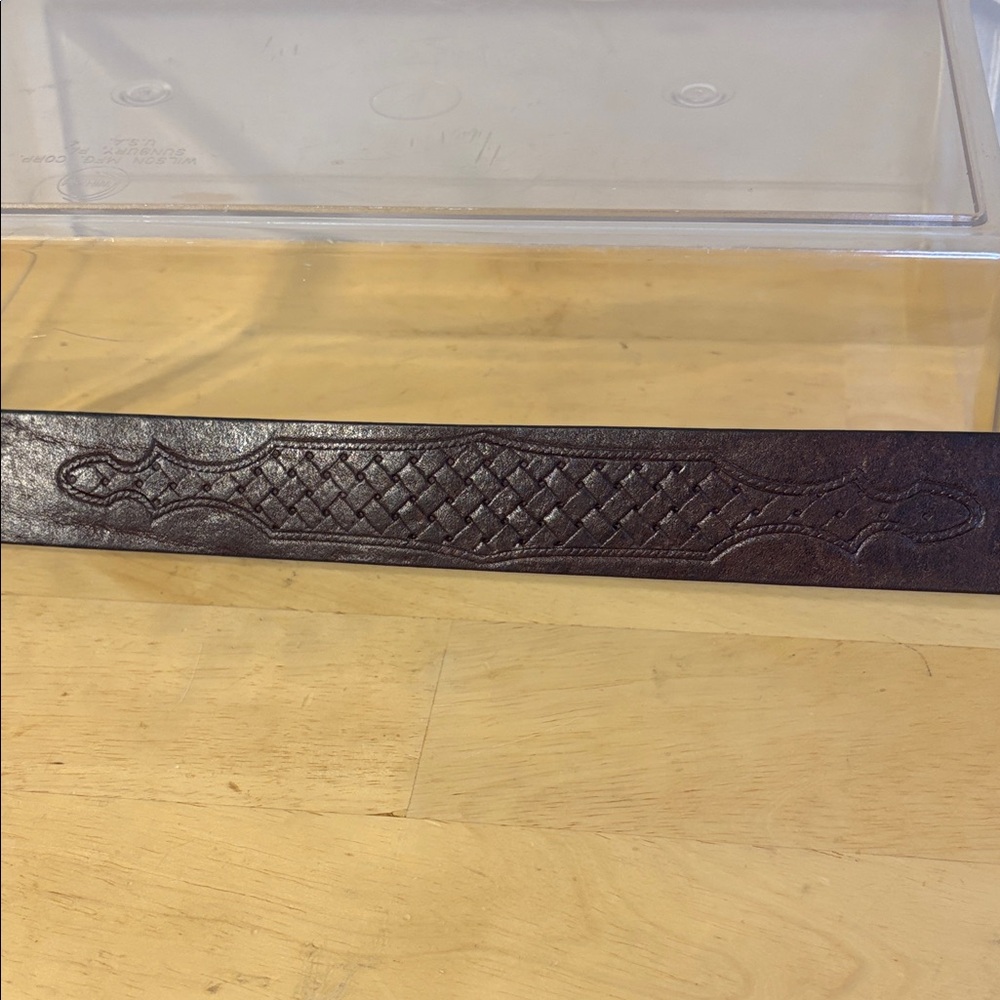Zara Brown Leather Belt with Silver Buckle Size 95 - Picture 4 of 7